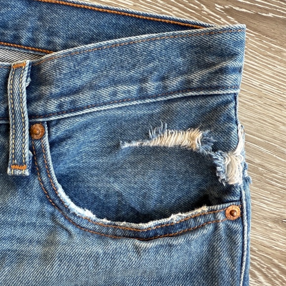 Essential Levi's 501 Straight Leg Blue Denim Jeans - Picture 6 of 13